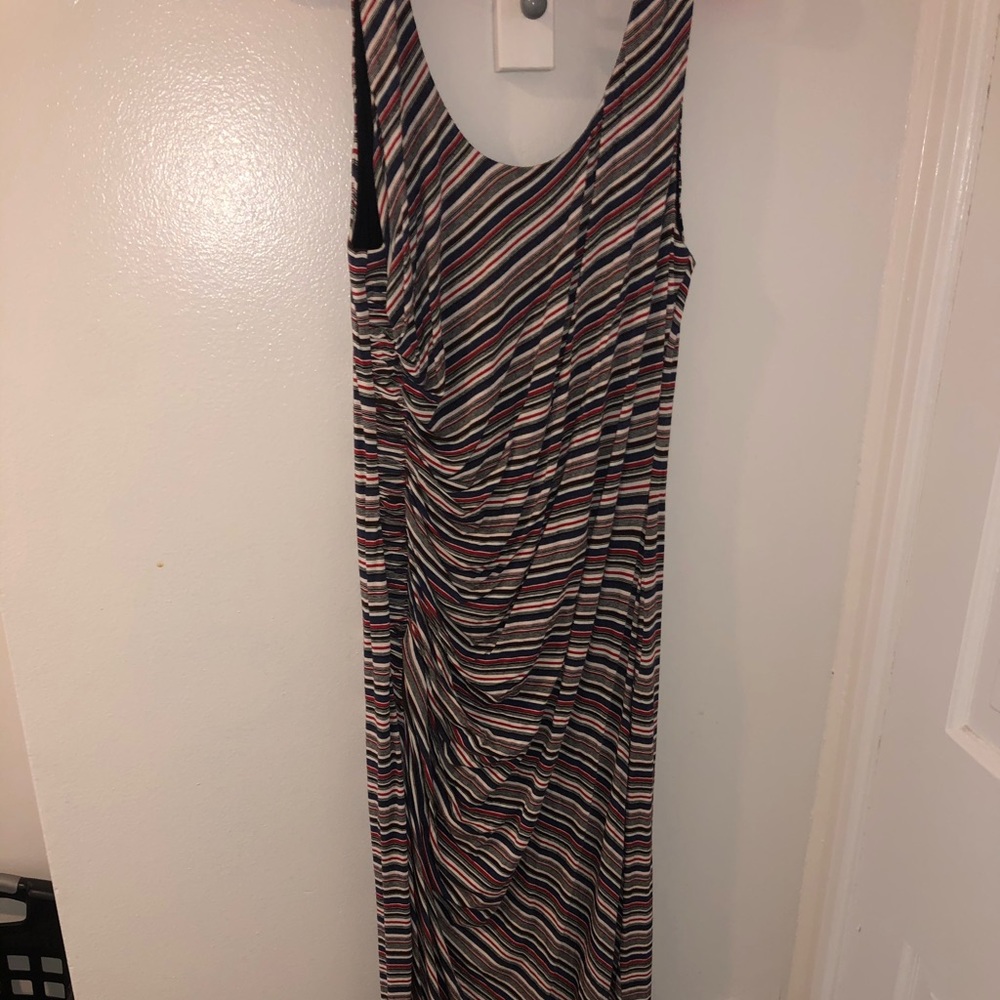 Stretchy comfy striped maxi dress